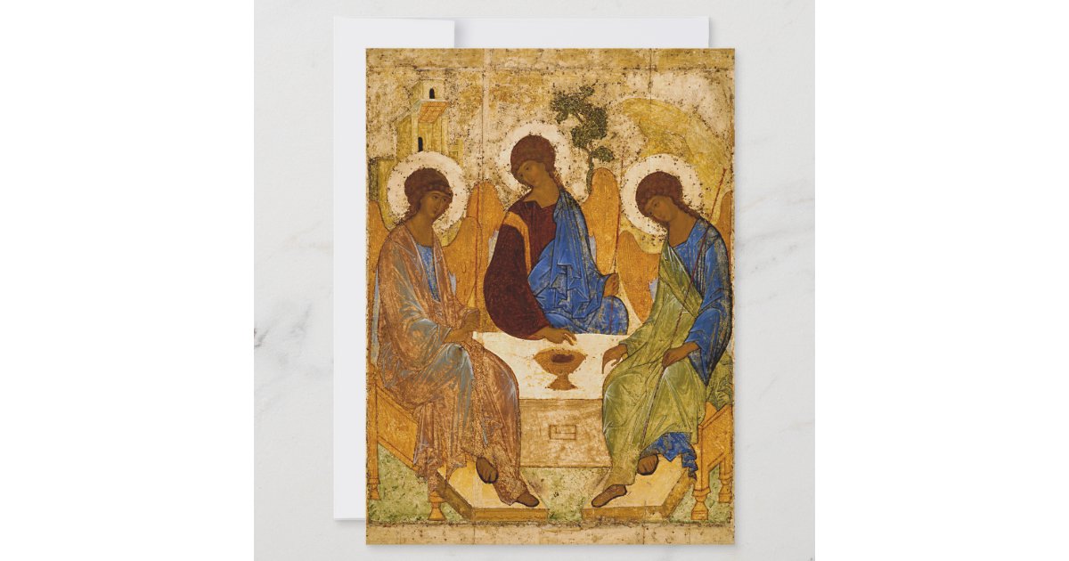 Andrei Rublev Holy Trinity Icon Orthodox religion Card | Zazzle.co.uk