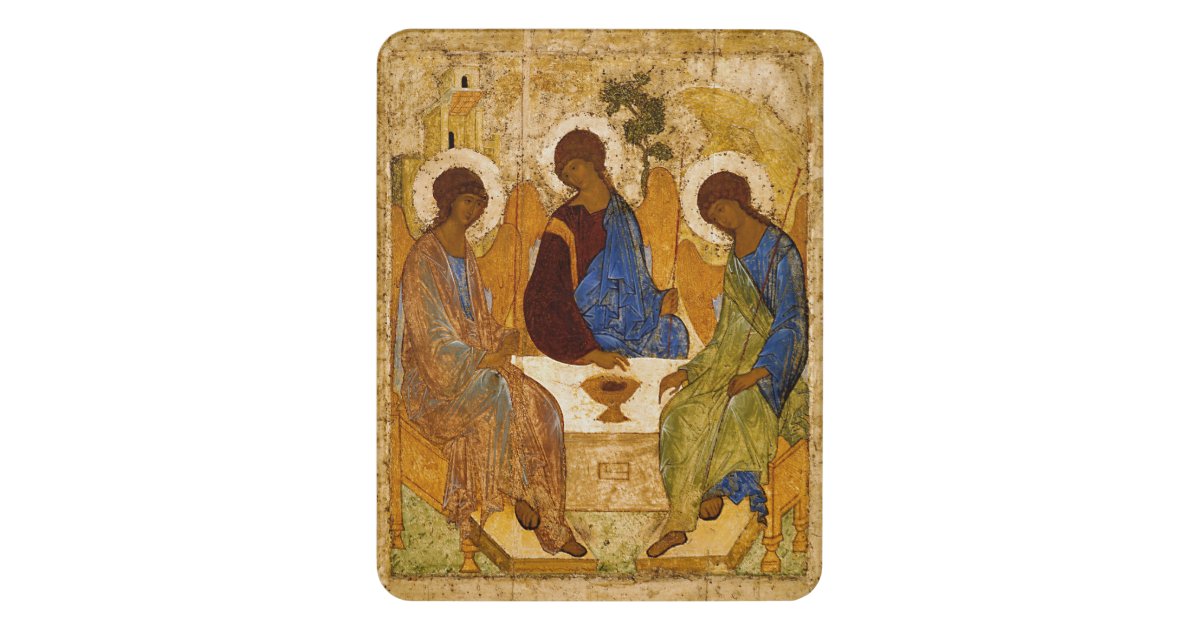 Andrei Rublev Holy Trinity Icon Orthodox religion Door Sign | Zazzle.co.uk