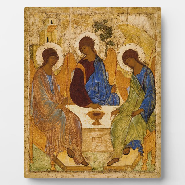 Andrei Rublev Holy Trinity Icon Orthodox religion Plaque (Front)