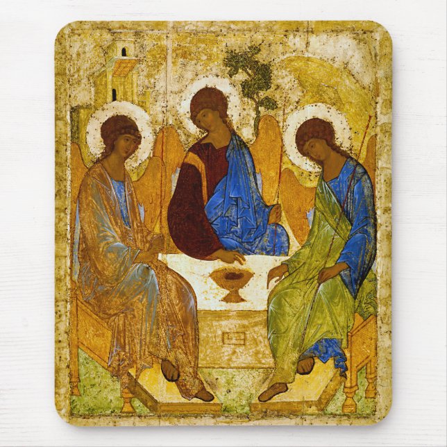 Andrei Rublev, icon of the Trinity Mouse Mat (Front)