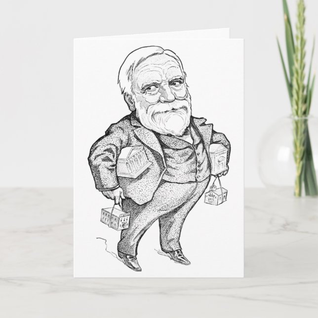 "Andrew Carnegie" Greeting Card (Front)