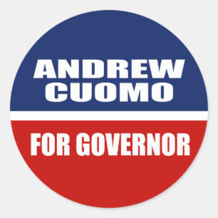 ANDREW CUOMO FOR GOVERNOR CLASSIC ROUND STICKER