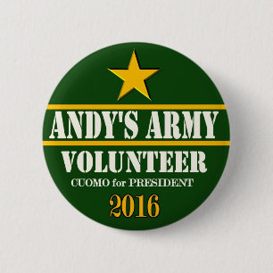 Andrew Cuomo President 2016 6 Cm Round Badge