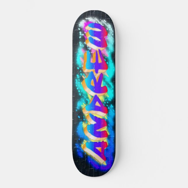 ANDREW Customized Graffiti Skateboard (Front)