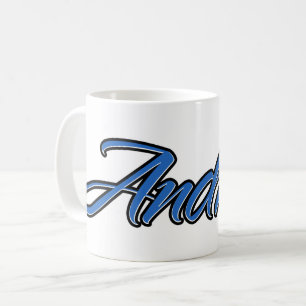 Andrew First Name Name blue Tasse Kaffeetasse Coffee Mug