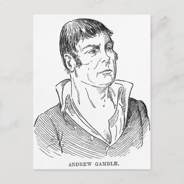 Andrew Gamble Postcard (Front)
