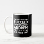 ANDREW Gift Name Personalised Birthday Funny Chris Coffee Mug<br><div class="desc">ANDREW Gift Name Personalised Birthday Funny Christmas Joke</div>
