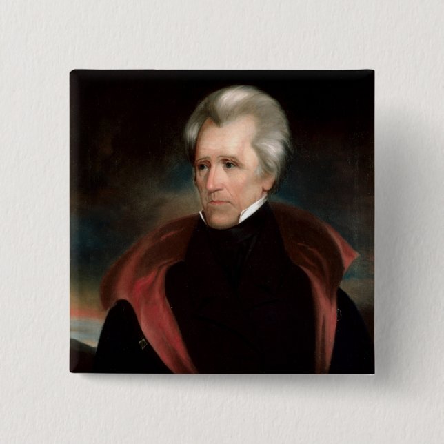 Andrew Jackson 15 Cm Square Badge (Front)