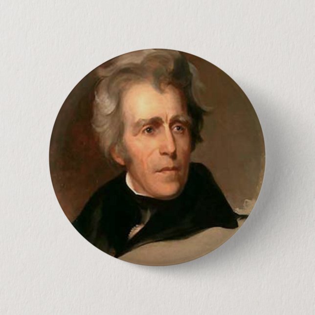 Andrew Jackson 6 Cm Round Badge (Front)