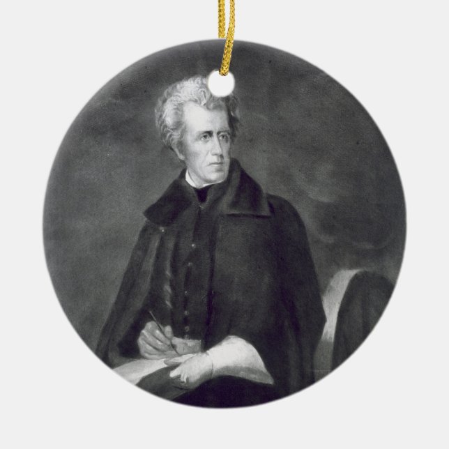 Andrew Jackson, 7th President of the United States Ceramic Tree Decoration (Front)