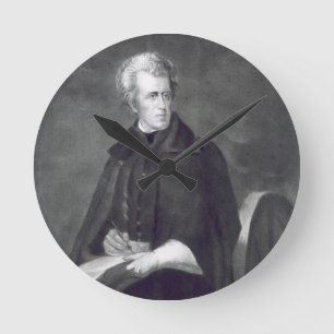 Andrew Jackson, 7th President of the United States Round Clock