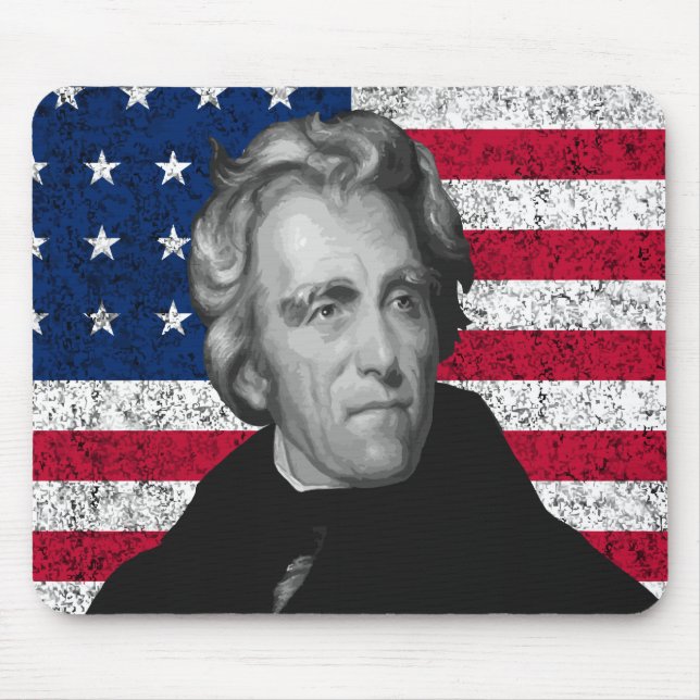 Andrew Jackson and The US Flag Mouse Mat (Front)