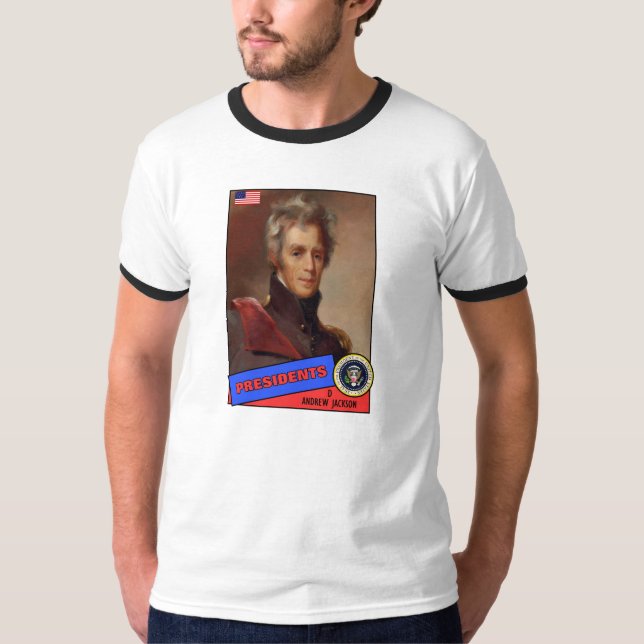 Andrew Jackson Baseball Card T-Shirt (Front)
