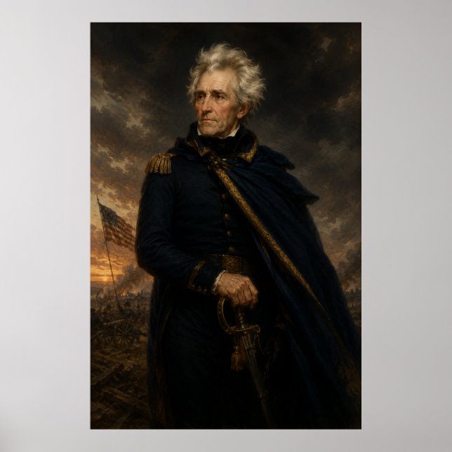 Andrew Jackson Battlefield Portrait  Poster (Front)