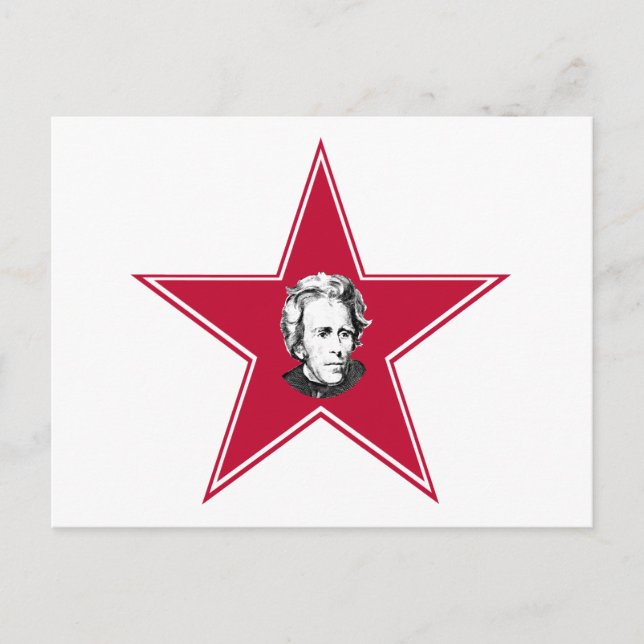 Andrew Jackson Star Postcard (Front)