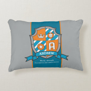 Andrew or letter A boys name meaning kids custom Decorative Cushion