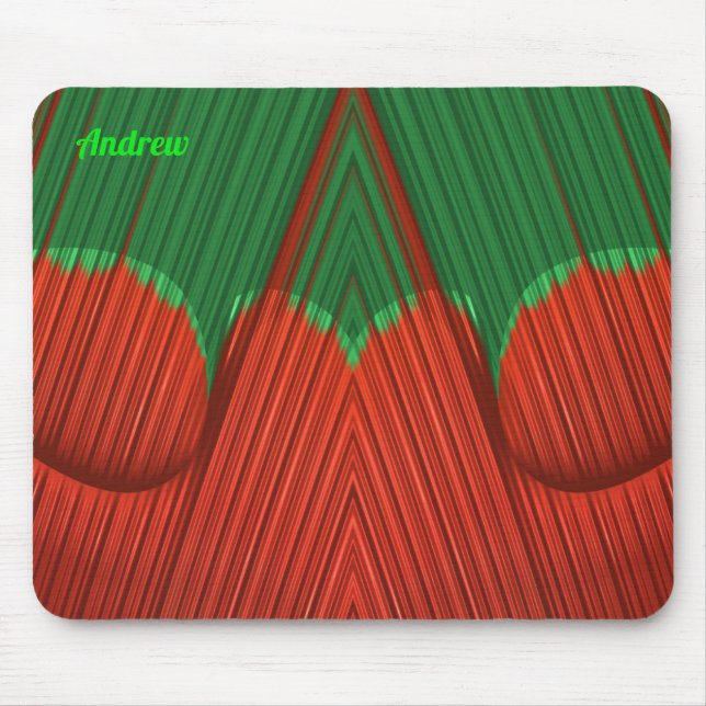 ANDREW ~ Personalised Fractal ~ Christmas Mouse Mat (Front)