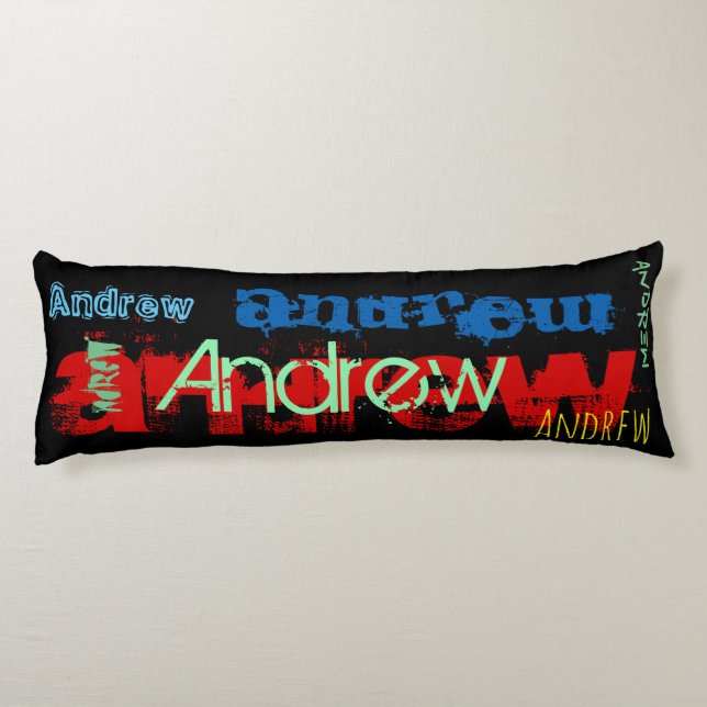 Andrew Repeating name with 6 letters Body Pillow 2 (Back)