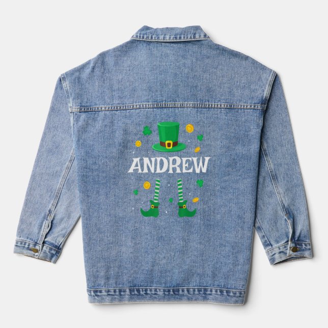 Andrew Saint Patrick S Day Leprechaun Costume   An Denim Jacket (Back)