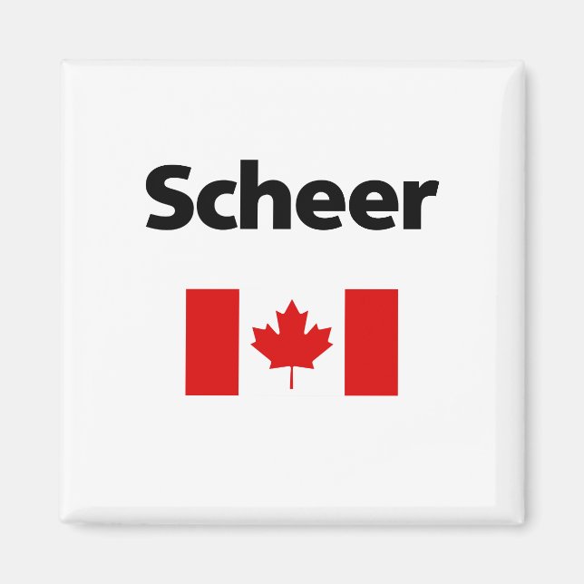 Andrew Scheer Canada Canadian Flag Light-Colour Magnet (Front)