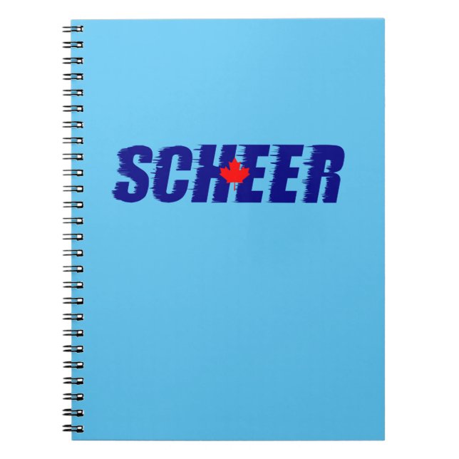 Andrew Scheer Speedy Bold Blue Maple Leaf Colour Notebook (Front)