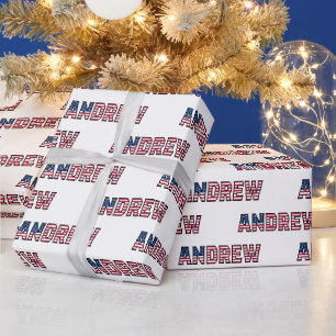 Andrew Vorname Name USA US Geschenkpapier Papier Wrapping Paper