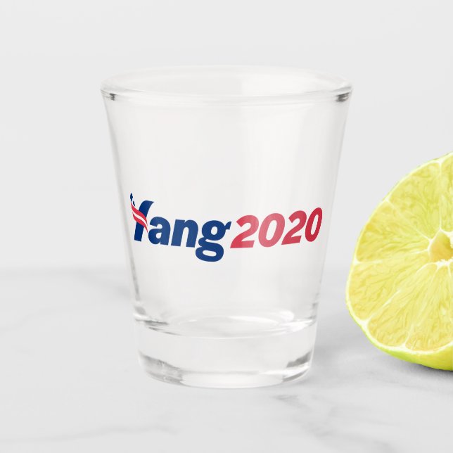 Andrew Yang 2020 Presidential Campaign Shot Glass (Front)