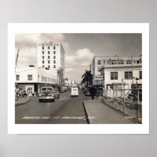 Andrews Ave., Fort Lauderdale, Florida Vintage Poster