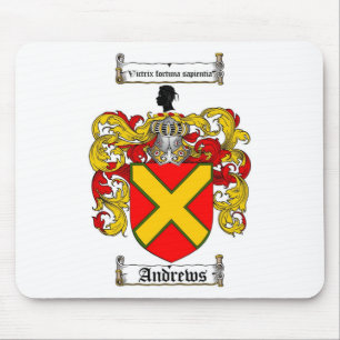 ANDREWS FAMILY CREST -  ANDREWS COAT OF ARMS MOUSE MAT