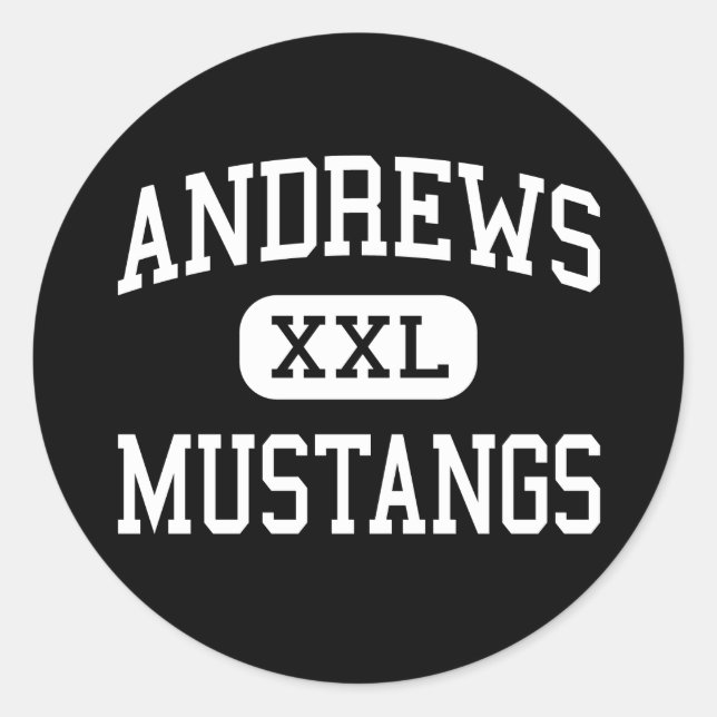 Andrews - Mustangs - High School - Andrews Texas Classic Round Sticker (Front)