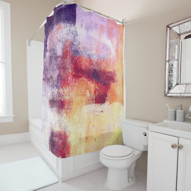 Andria Abstract Shower Curtain (In Situ)