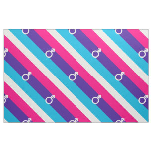 ANDROGYNE FLAG AND SYMBOL FABRIC