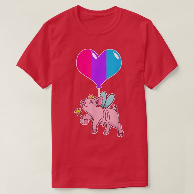 Androgyne Pig Fairy - Nonbinary Gender  T-Shirt (Design Front)