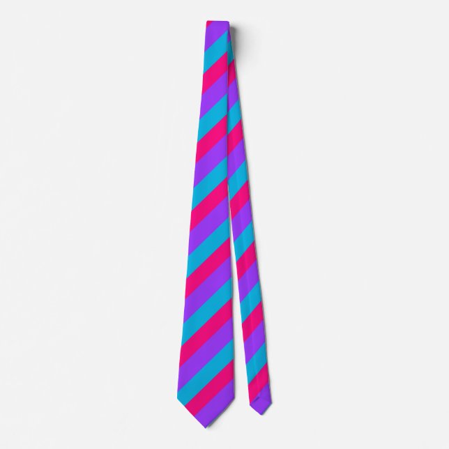 Androgyne Pride Flag Stripes  Tie (Front)