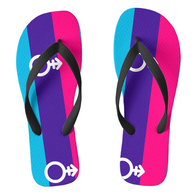Androgyne Pride Flip Flops (Footbed)