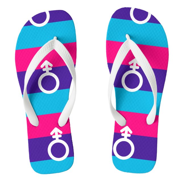 Androgyne Pride Flip Flops (Footbed)