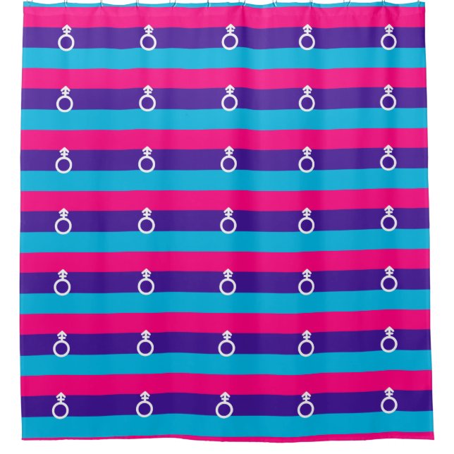 Androgyne Pride Shower Curtain (Front)