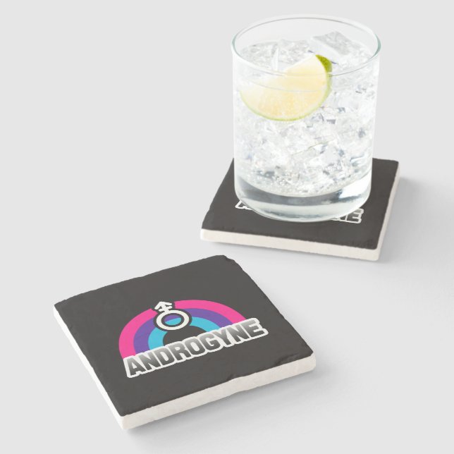 Androgyne Pride Stone Coaster (Side)