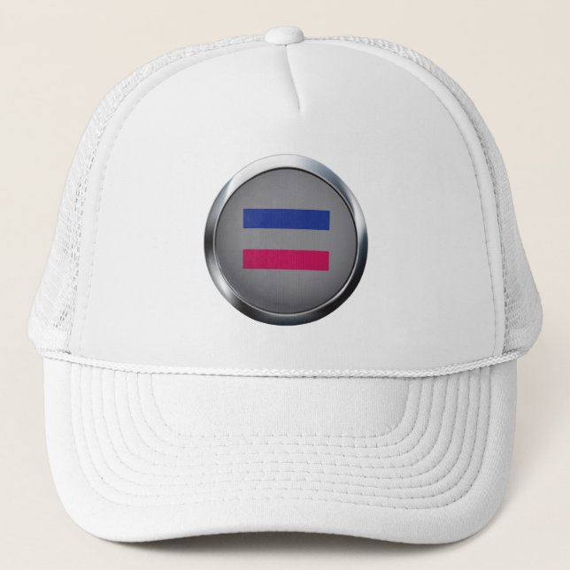 ANDROGYNOUS MEDALLION TRUCKER HAT (Front)