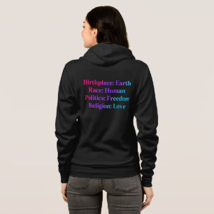 Androgynous Pride – Birthplace Earth, Race Human Hoodie