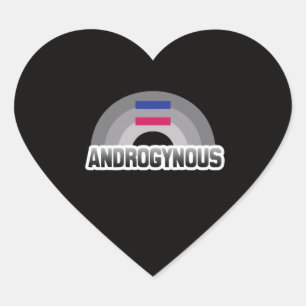 Androgynous Pride Heart Sticker