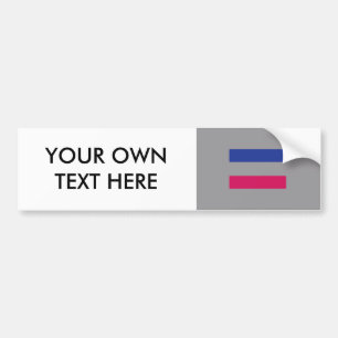 ANDROGYNOUS PRIDE PATTERN BUMPER STICKER