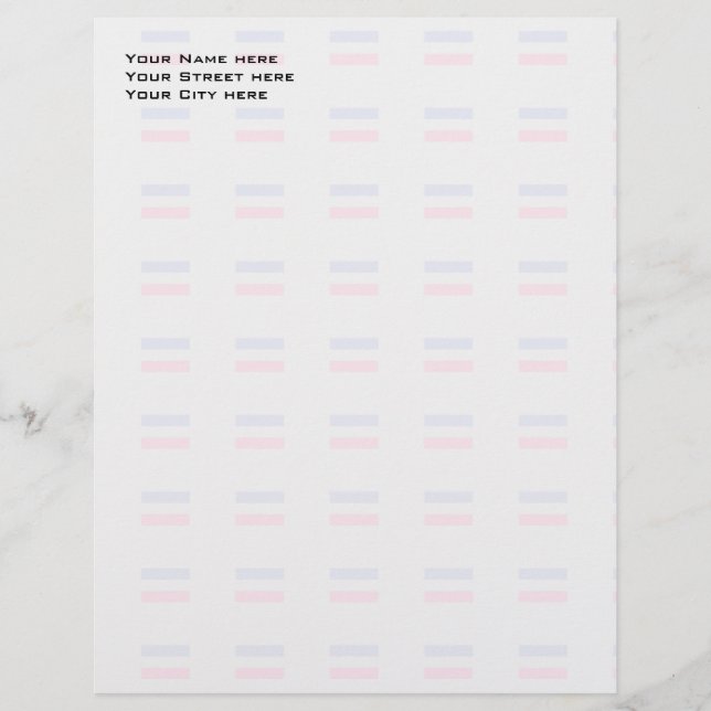 ANDROGYNOUS PRIDE PATTERN PERSONALISED LETTERHEAD (Front)