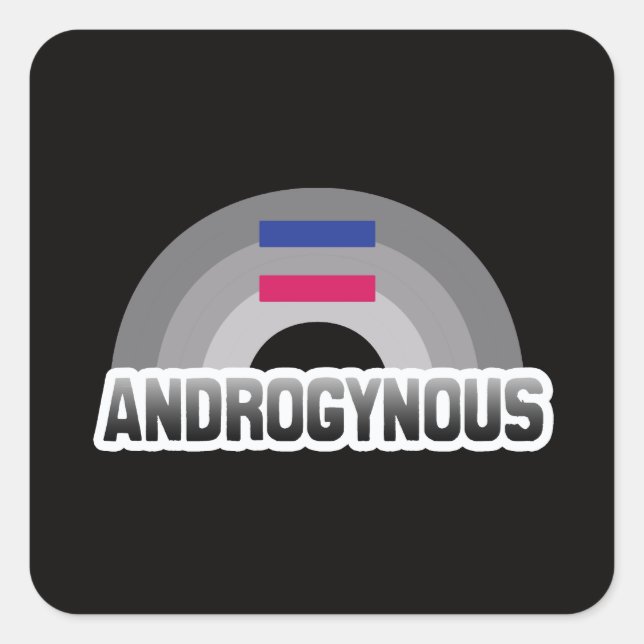 Androgynous Pride Square Sticker (Front)