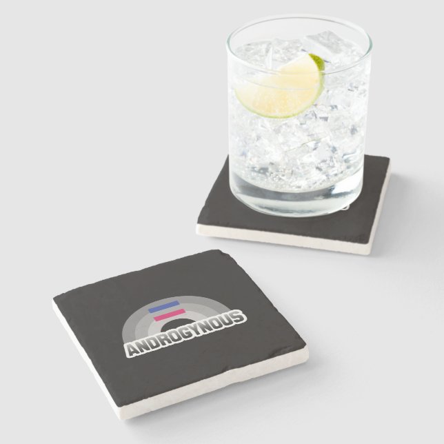 Androgynous Pride Stone Coaster (Side)
