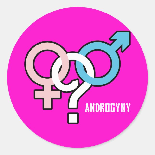 Androgyny Classic Round Sticker (Front)