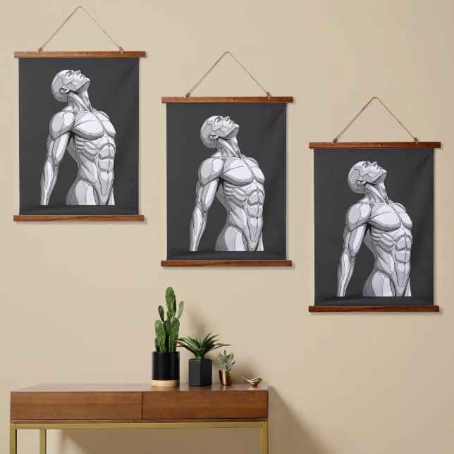 Android Anatomy: Triple Cyborg Tapestry Set (Asymmetrical)
