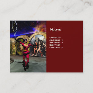 ANDROID BALLET , Red Science Fiction Business Card