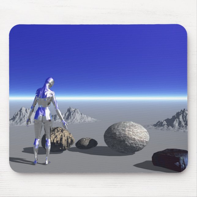 Android-blue-planet Mouse Mat (Front)