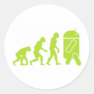 Android Evolution Classic Round Sticker